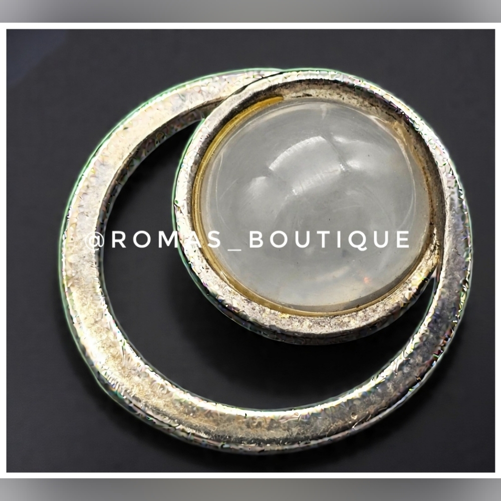 Silver-Tone Pools Of Light And Crystal Pendant
